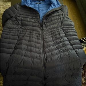 Reversible Black and Blue Puffer Jacket